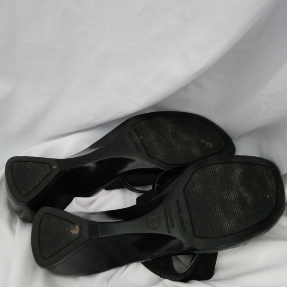 White stag sandal black 8 with heel - Picture 4 of 4
